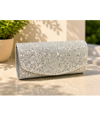 Sparkle Queen Clutch - Silver