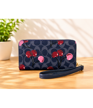 Cherry Surprise Wallet - Navy
