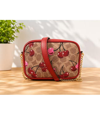 Cherry Surprise Crossbody Bag - Brown