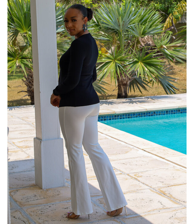 BLACK ROUND NECK BUTTON UP CARDIGAN