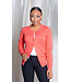 Orange Round Neck Cardigan
