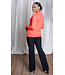 Orange Round Neck Cardigan