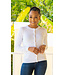 White Round Neck Cardigan
