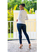 White Round Neck Cardigan