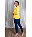 Yellow Round Neck Cardigan