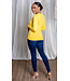 Yellow Round Neck Cardigan