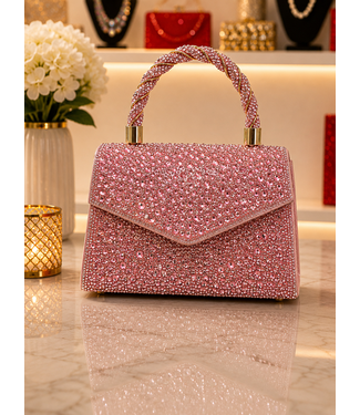 JEWEL RUSH CLUTCH - PINK