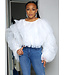 Ruffle Rush Top - White