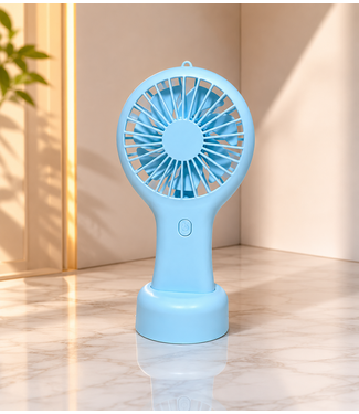 Mini Handheld Fan - Blue (Rechargeable)