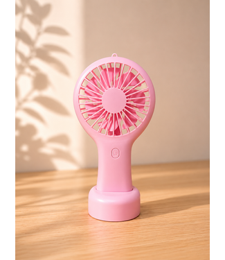 Mini Handheld Fan - Pink (Rechargeable)