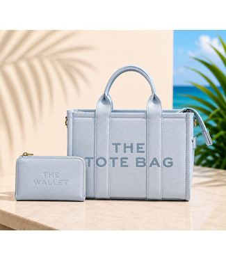 THE TOTE BAG 2PC SET - Light Blue