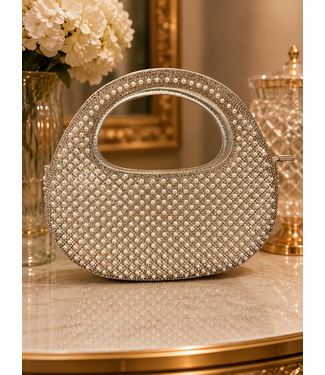 PEARL REIGN HANDBAG - SILVER