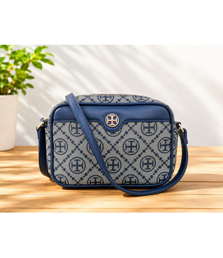 Serious Inquires Crossbody Bag - Navy
