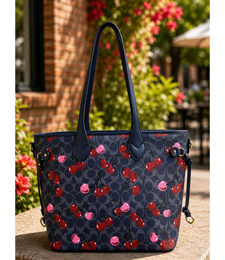 Cherry Surprise Handbag - Navy