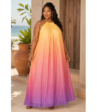 PLUS Feeling Moody Ombre Maxi Dress