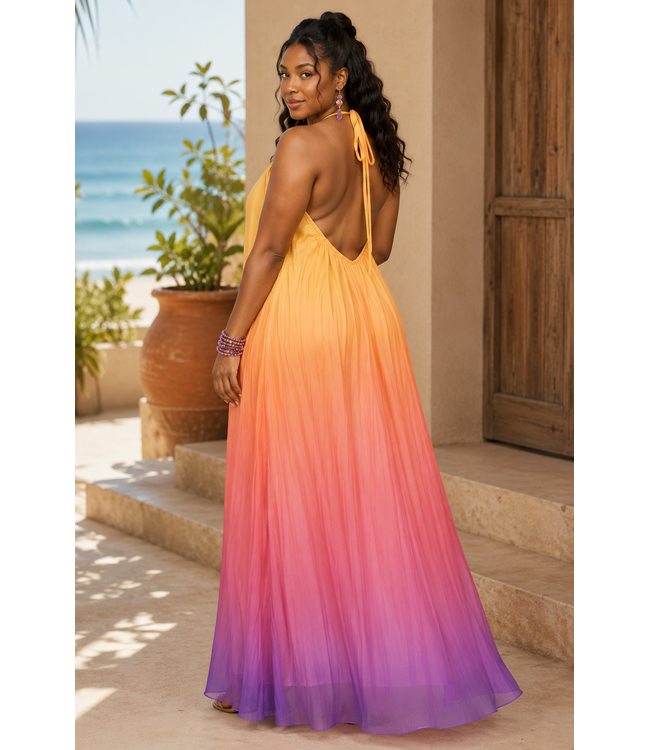 PLUS Feeling Moody Ombre Maxi Dress