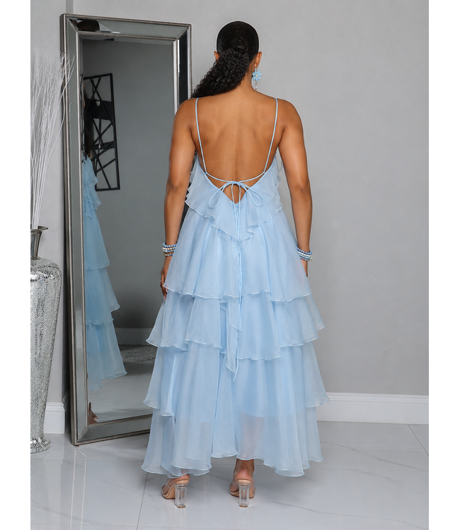 Lady With The Flower Dress - Baby Blue