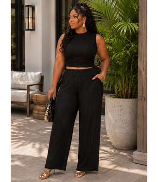 PLUS ON DEMAND PANT SET - BLACK