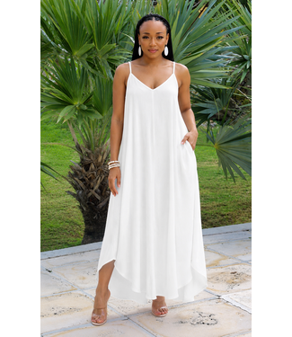 Gentle Flow Maxi Dress - White