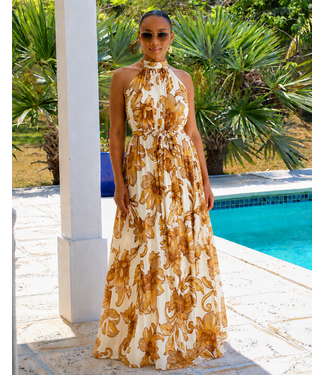 Mocha Bloom Maxi Dress