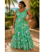 PLUS Enchanted Garden Floral Maxi Dress