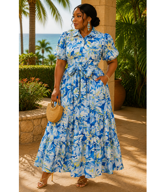 PLUS Seaside Lagoon Midi Dress