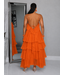 Lady With The Flower Dress - Burnt Orange