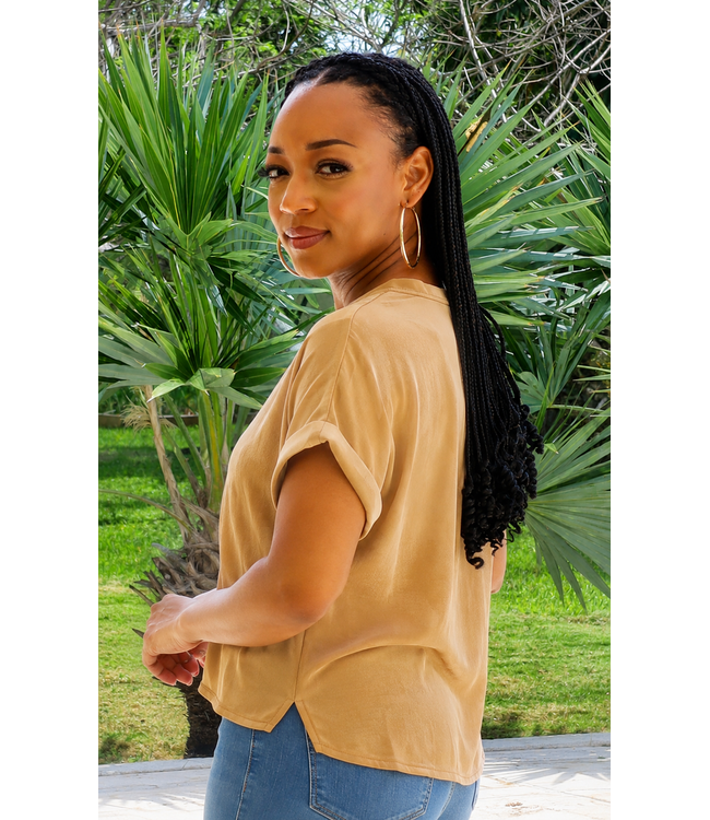 Basic Edge Top - Taupe