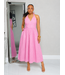 Rosey Lace Halter Dress