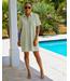 Lady In Charge Collared Dress - Sage