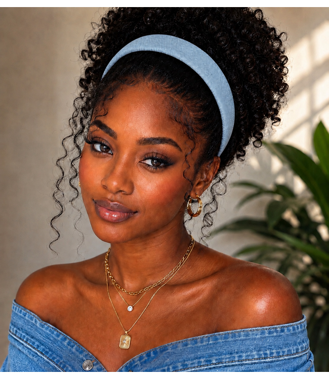 Denim Doll Headband