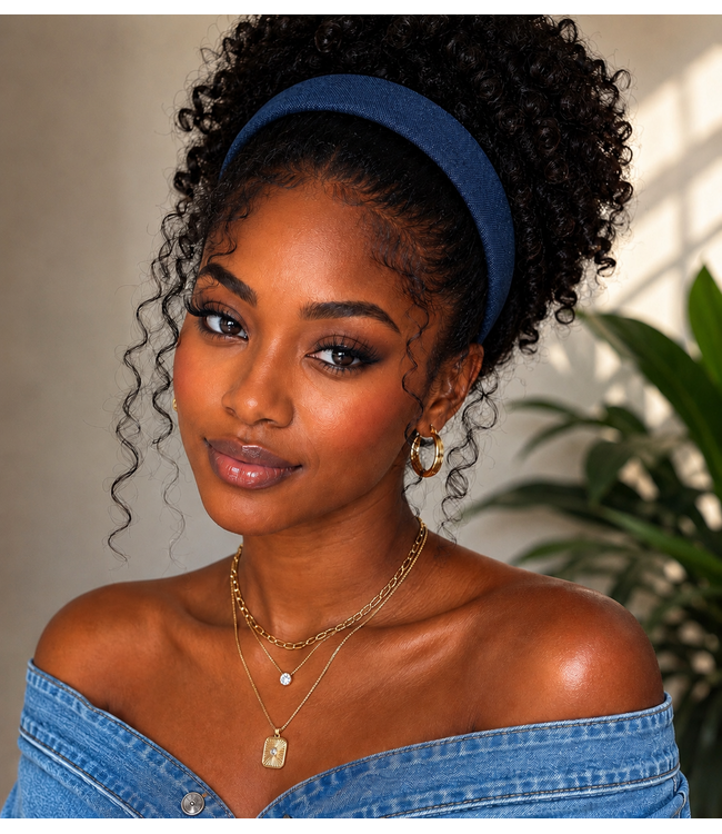 Denim Doll Headband