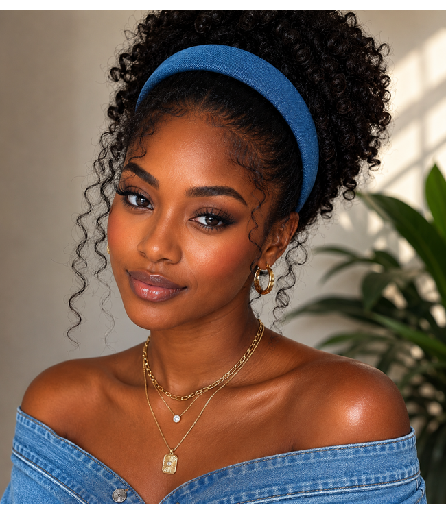 Denim Doll Headband