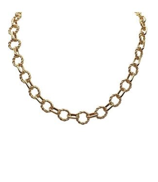 Weaved Links Necklace - Gold