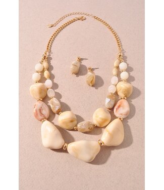 True Empress  Necklace Set - Ivory