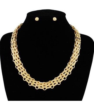 Dynasty Link Necklace Set - Gold