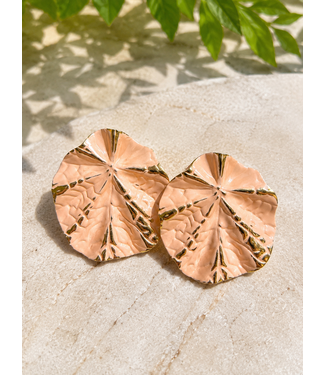Flora Ripple Earrings - Peach
