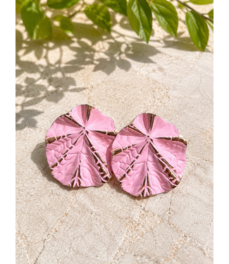 Flora Ripple Earrings - Light Pink