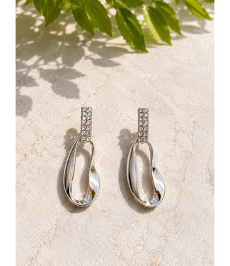 Simply Bedazzled Earrings - Silver