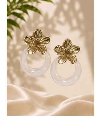 Bohemian Bloom Earrings - Ivory