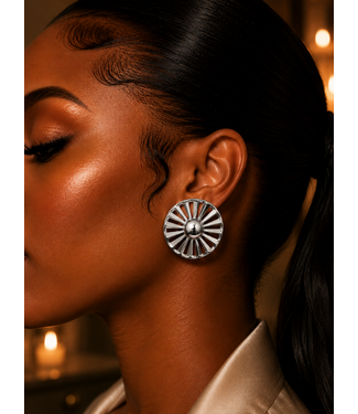 Cosmic Flare Earrings - Silver