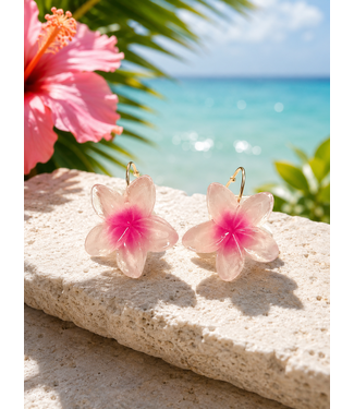 Vacation Flora Earrings - Light Pink