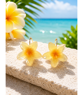Vacation Flora Earrings - Yellow