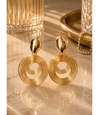 Orbit Hoop Earrings - Gold