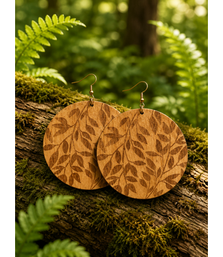 One With Nature Earrings - Beige