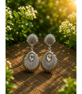 Petal Of Grace Earrings - Silver