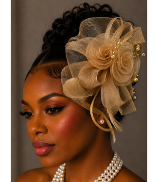 Bloom & Grace Fascinator - Tan