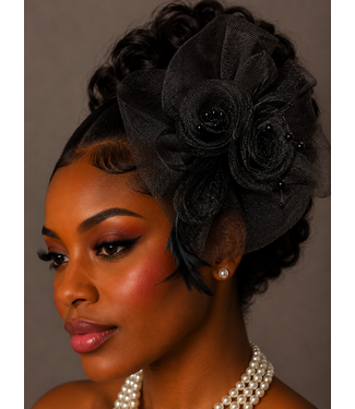 Bloom & Grace Fascinator - Black