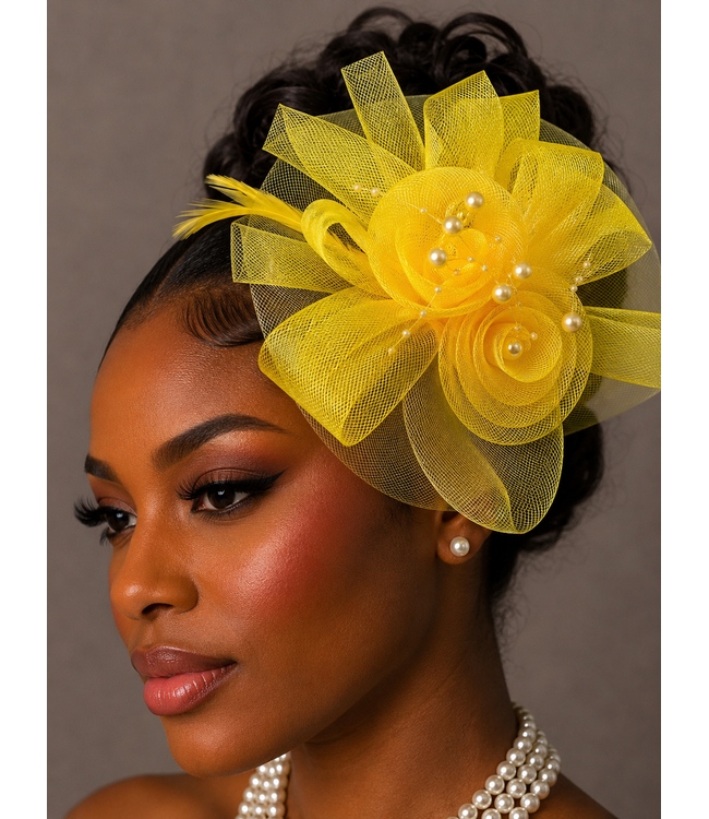 Bloom & Grace Fascinator - Yellow