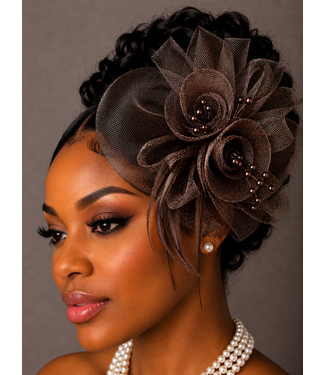 Bloom & Grace Fascinator - Brown